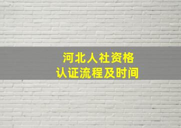 河北人社资格认证流程及时间