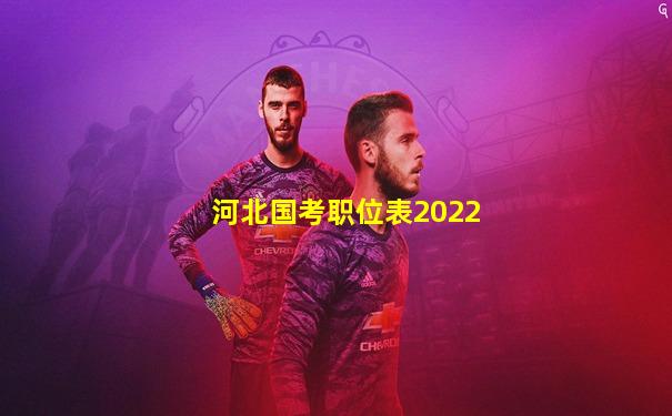 河北国考职位表2022