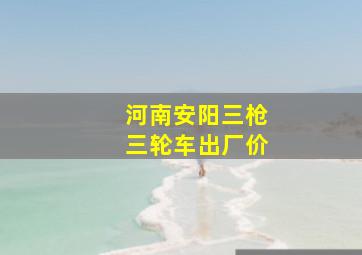 河南安阳三枪三轮车出厂价