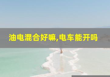 油电混合好嘛,电车能开吗