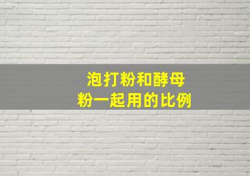 泡打粉和酵母粉一起用的比例