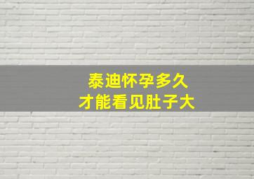 泰迪怀孕多久才能看见肚子大