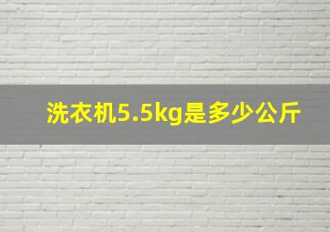 洗衣机5.5kg是多少公斤