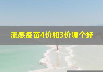 流感疫苗4价和3价哪个好