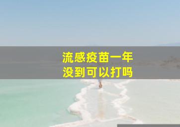 流感疫苗一年没到可以打吗