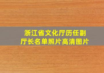 浙江省文化厅历任副厅长名单照片高清图片