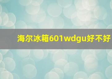 海尔冰箱601wdgu好不好