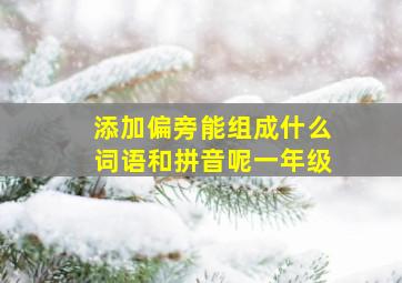 添加偏旁能组成什么词语和拼音呢一年级