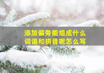 添加偏旁能组成什么词语和拼音呢怎么写