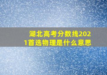 湖北高考分数线2021首选物理是什么意思