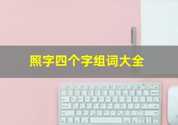 照字四个字组词大全