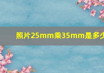 照片25mm乘35mm是多少kb