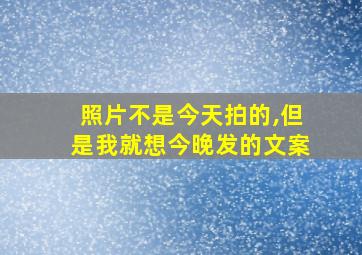 照片不是今天拍的,但是我就想今晚发的文案