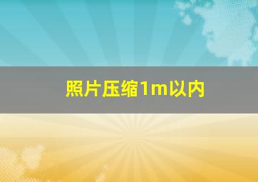 照片压缩1m以内