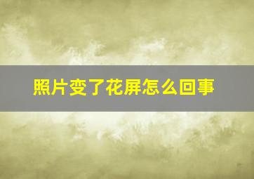 照片变了花屏怎么回事