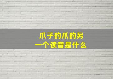 爪子的爪的另一个读音是什么