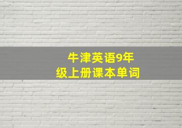 牛津英语9年级上册课本单词