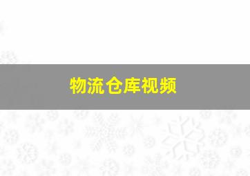 物流仓库视频