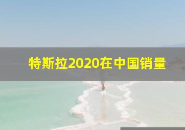 特斯拉2020在中国销量