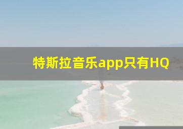 特斯拉音乐app只有HQ