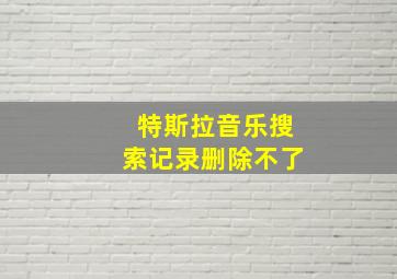 特斯拉音乐搜索记录删除不了