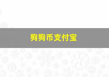 狗狗币支付宝