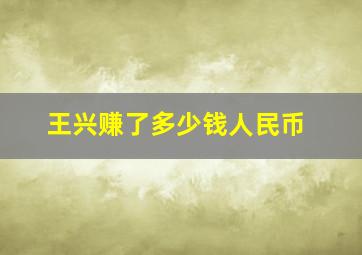 王兴赚了多少钱人民币