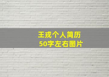 王戎个人简历50字左右图片