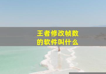 王者修改帧数的软件叫什么