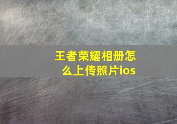 王者荣耀相册怎么上传照片ios