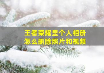 王者荣耀里个人相册怎么删除照片和视频