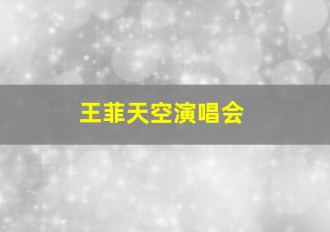 王菲天空演唱会