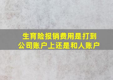 生育险报销费用是打到公司账户上还是和人账户