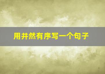 用井然有序写一个句子