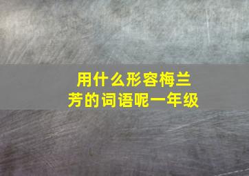 用什么形容梅兰芳的词语呢一年级