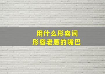 用什么形容词形容老鹰的嘴巴