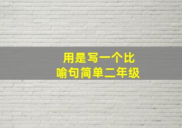 用是写一个比喻句简单二年级