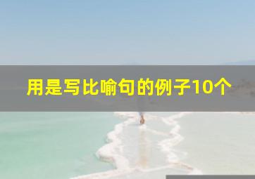 用是写比喻句的例子10个