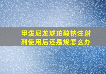 甲泼尼龙琥珀酸钠注射剂使用后还是烧怎么办