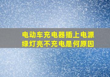 电动车充电器插上电源绿灯亮不充电是何原因