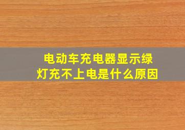 电动车充电器显示绿灯充不上电是什么原因