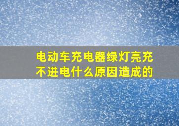 电动车充电器绿灯亮充不进电什么原因造成的