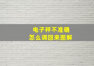 电子秤不准确怎么调回来图解