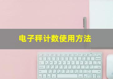 电子秤计数使用方法