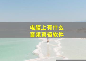 电脑上有什么音频剪辑软件