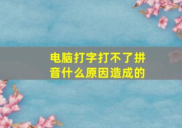 电脑打字打不了拼音什么原因造成的