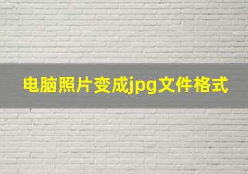 电脑照片变成jpg文件格式