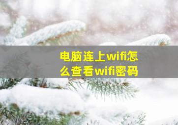 电脑连上wifi怎么查看wifi密码