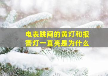 电表跳闸的黄灯和报警灯一直亮是为什么