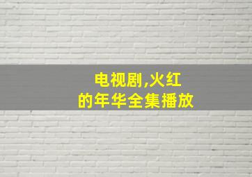 电视剧,火红的年华全集播放